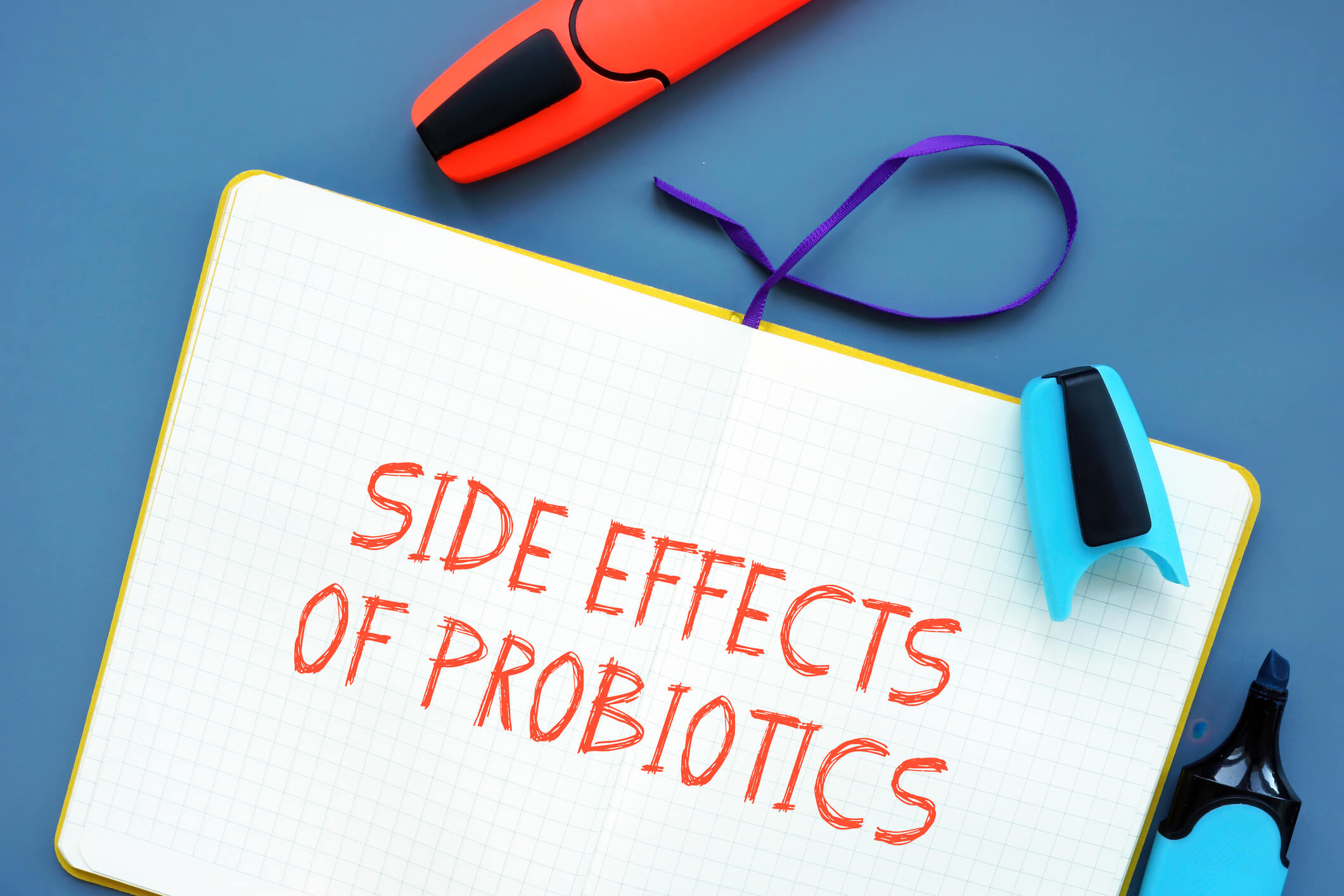 Side Effects Of Probiotics inscription on the page