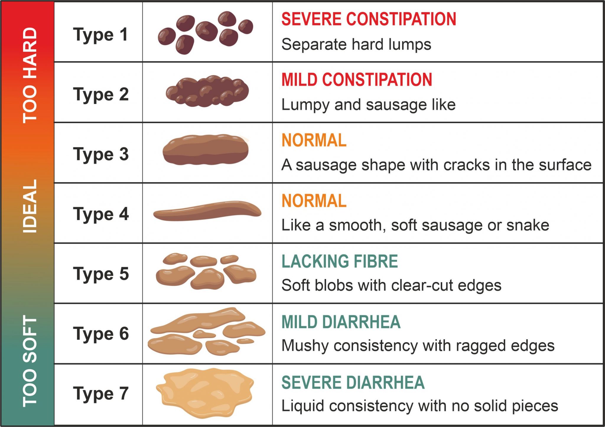 Diarrhea Color Chart Adults