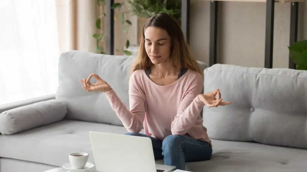 Woman taking a break from probiotics and finding her inner calm